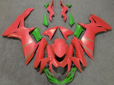 2011-2024 Matte Grapefruit Red & Green Suzuki GSXR 600-750 Motorcycle Fairings