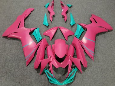 2011-2024 Matte Hot Pink and Teal Suzuki GSXR 600-750 Motorcycle Fairings