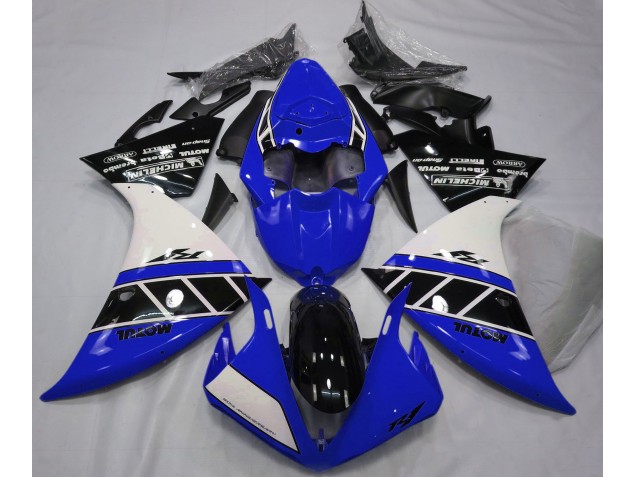 2012-2014 Gloss Blue White and Black Yamaha R1 Motorcycle Fairings 2012-2014 Gloss Blue White and Black Yamaha R1 Motorcycle Fairings