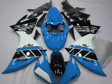 2012-2014 Gloss Light Blue White and Black Yamaha R1 Motorcycle Fairings