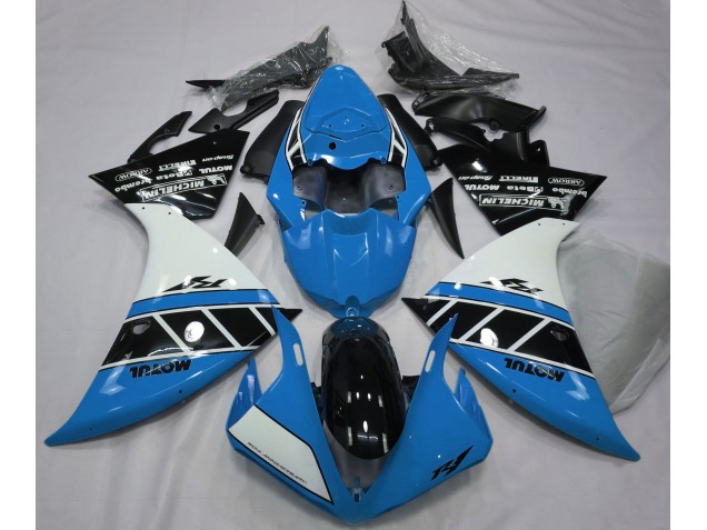 2012-2014 Gloss Light Blue White and Black Yamaha R1 Motorcycle Fairings 2012-2014 Gloss Light Blue White and Black Yamaha R1 Motorcycle Fairings