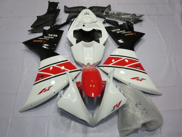 2012-2014 Red White and Black Yamaha R1 Motorcycle Fairings 2012-2014 Red White and Black Yamaha R1 Motorcycle Fairings