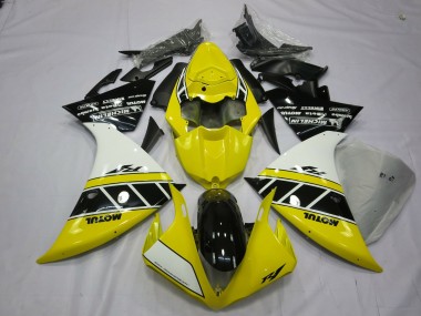 2012-2014 Yellow And White Yamaha R1 Motorcycle Fairings