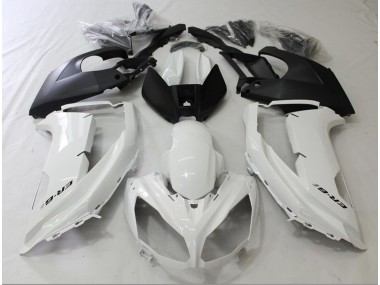 2012-2016 Black and White Kawasaki Ninja 650R Motorcycle Fairings