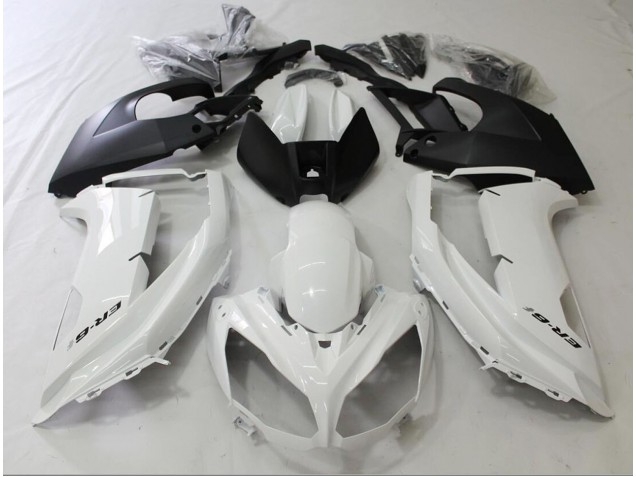 2012-2016 Black and White Kawasaki Ninja 650R Motorcycle Fairings 2012-2016 Black and White Kawasaki Ninja 650R Motorcycle Fairings