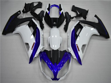 2012-2016 Blue and White Kawasaki Ninja 650R Motorcycle Fairings