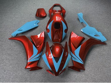 2012-2016 Gloss Red and Light Blue Honda CBR1000RR Motorcycle Fairings