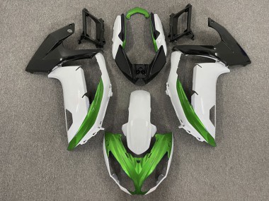 2012-2016 Gloss White & Green Kawasaki Ninja 650R Motorcycle Fairings
