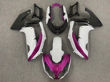 2012-2016 Gloss White & Magenta Kawasaki Ninja 650R Motorcycle Fairings