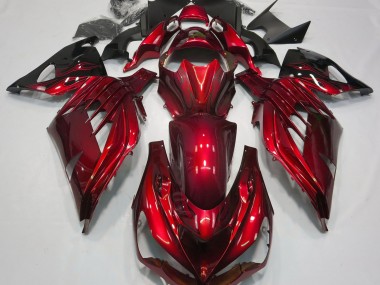 2012-2021 Fire Red Gloss Kawasaki ZX14R Motorcycle Fairings