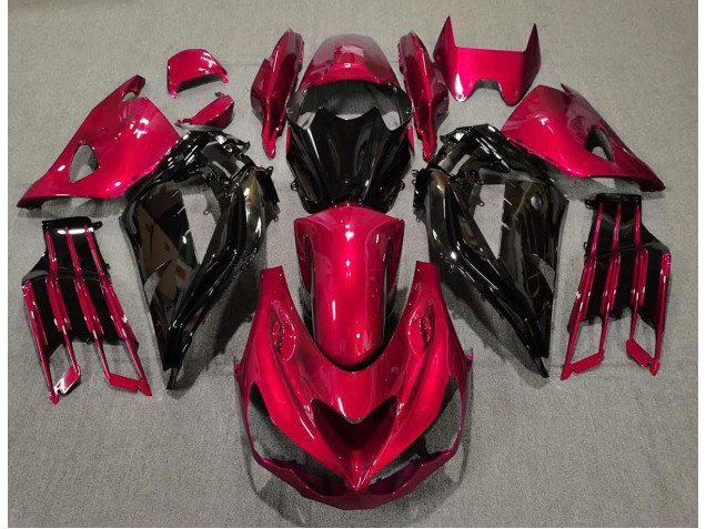 2012-2021 Gloss Red and Black Kawasaki ZX14R Motorcycle Fairings 2012-2021 Gloss Red and Black Kawasaki ZX14R Motorcycle Fairings