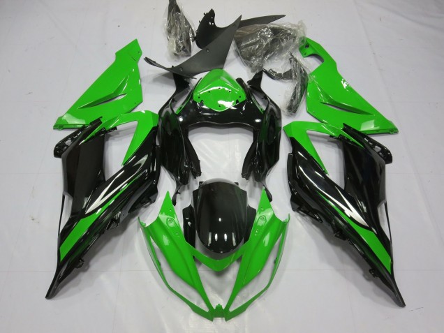 2013-2018 Black and Green Kawasaki ZX6R Motorcycle Fairings 2013-2018 Black and Green Kawasaki ZX6R Motorcycle Fairings