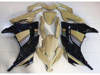2013-2018 Desert Tan and Black Kawasaki Ninja 300 Motorcycle Fairings