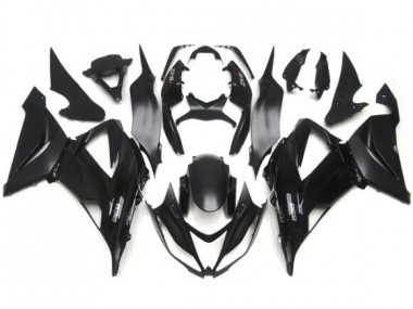2013-2018 Gloss / Matte Black Plain Slick Decals Kawasaki ZX6R Motorcycle Fairings