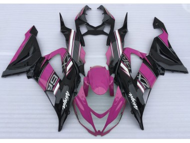 2013-2018 Gloss Pink and Black Kawasaki ZX6R Motorcycle Fairings