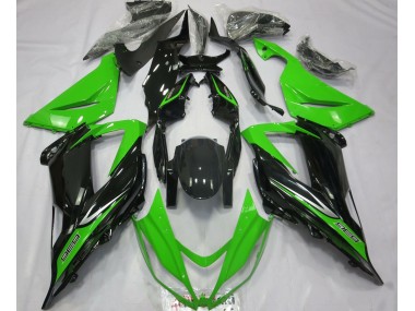 2013-2018 Green and Black Kawasaki ZX6R Motorcycle Fairings