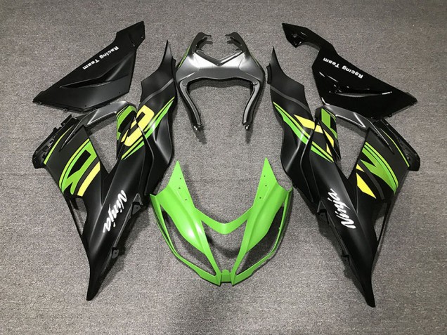 2013-2018 Matte Black & Racing Kawasaki ZX6R Motorcycle Fairings