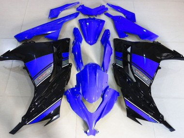 2013-2018 Midnight Blue and Black Kawasaki Ninja 300 Motorcycle Fairings