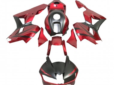 2013-2023 Deep Red & Matte Black Honda CBR600RR Motorcycle Fairings