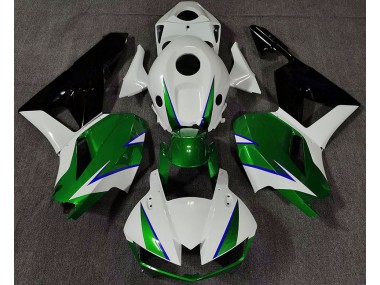 2013-2023 Gloss Green White and Blue Honda CBR600RR Motorcycle Fairings