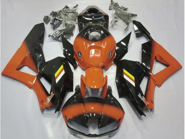 2013-2023 Gloss Orange and Black Fade Honda CBR600RR Motorcycle Fairings