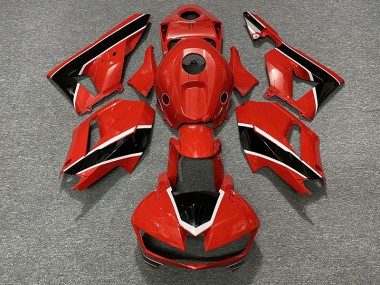 2013-2023 Gloss Red Black and White Honda CBR600RR Motorcycle Fairings