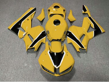 2013-2023 Gloss Yellow and Black Honda CBR600RR Motorcycle Fairings