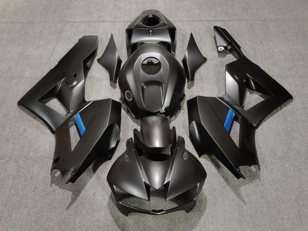 2013-2023 Matte Black & Light Blue Honda CBR600RR Motorcycle Fairings