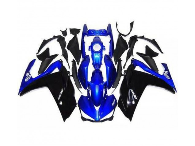2015-2018 Gloss Black and Blue Yamaha R3 Motorcycle Fairings 2015-2018 Gloss Black and Blue Yamaha R3 Motorcycle Fairings