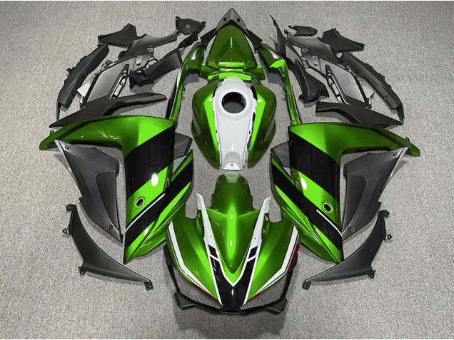 2015-2018 Green Black and White Yamaha R3 Motorcycle Fairings 2015-2018 Green Black and White Yamaha R3 Motorcycle Fairings