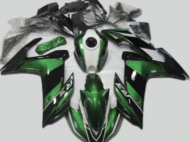 2015-2018 Green and Gloss Black Yamaha R3 Motorcycle Fairings