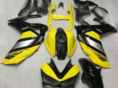 2015-2018 Yellow and Gloss Black Yamaha R3 Motorcycle Fairings
