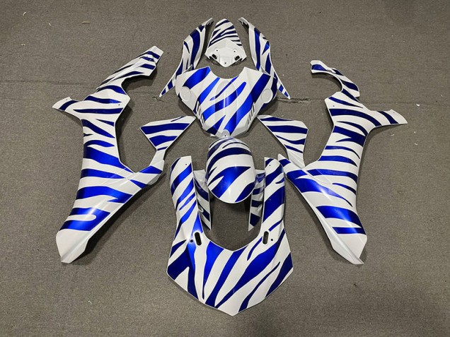2015-2019 Blue Zebra Yamaha R1 Motorcycle Fairings