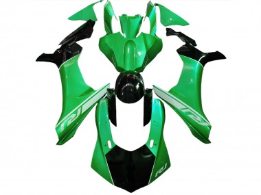 2015-2019 Lizard Green and Black Yamaha R1 Motorcycle Fairings