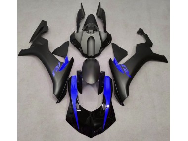 2015-2019 Matte Black & Blue Yamaha R1 Motorcycle Fairings