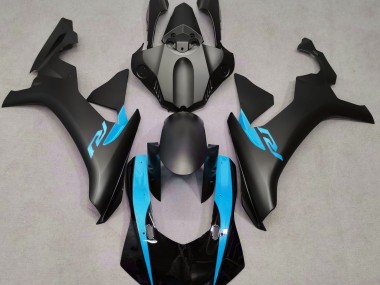 2015-2019 Matte Black & Light Blue Yamaha R1 Motorcycle Fairings