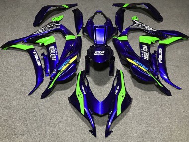 2016-2019 Deep Blue Trickstar Kawasaki ZX10R Motorcycle Fairings