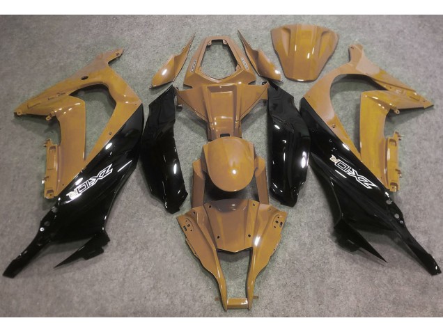 2016-2019 Desert Tan and Black Kawasaki ZX10R Motorcycle Fairings