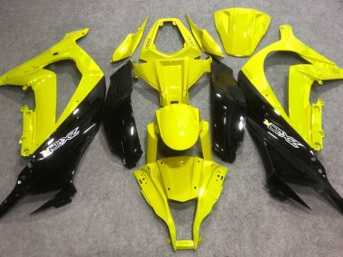 2016-2019 Gloss Yellow and Black Kawasaki ZX10R Motorcycle Fairings