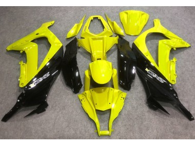 2016-2019 Gloss Yellow and Black Kawasaki ZX10R Motorcycle Fairings