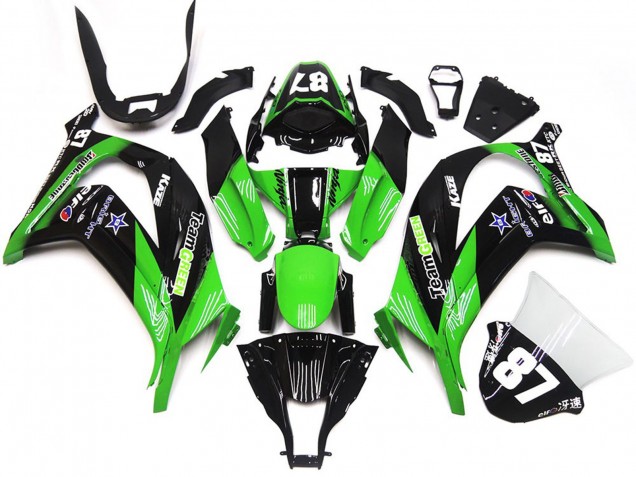 2016-2019 Green and Black Kawasaki ZX10R Motorcycle Fairings 2016-2019 Green and Black Kawasaki ZX10R Motorcycle Fairings