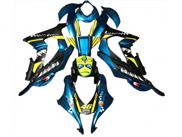 2016-2019 Light Blue Shark Kawasaki ZX10R Motorcycle Fairings 2016-2019 Light Blue Shark Kawasaki ZX10R Motorcycle Fairings