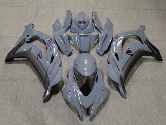 2016-2019 Nardo Grey & Purple Kawasaki ZX10R Motorcycle Fairings