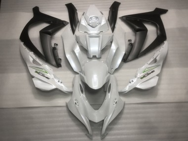 2016-2019 Pearl White and Green Kawasaki ZX10R Motorcycle Fairings