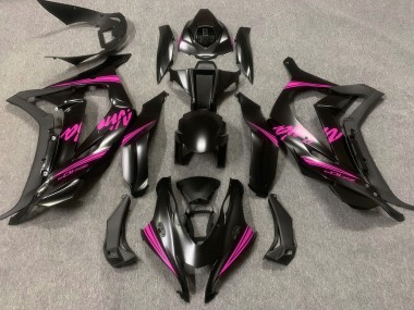 2016-2019 Satin Black & Pink Kawasaki ZX10R Motorcycle Fairings