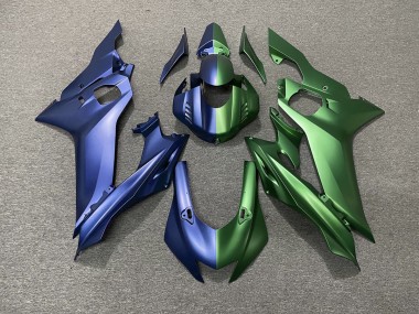 2017-2021 Blue and Green Split Yamaha R6 Motorcycle Fairings