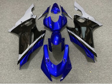2017-2021 Cement Black and Blue Yamaha R6 Motorcycle Fairings