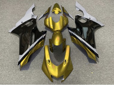 2017-2021 Cement Black and Gold Yamaha R6 Motorcycle Fairings