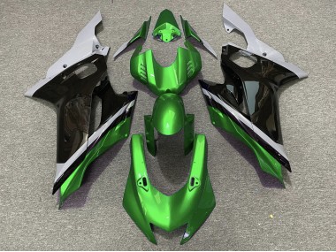 2017-2021 Cement Black and Green Yamaha R6 Motorcycle Fairings