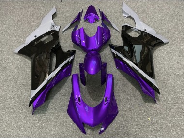 2017-2021 Cement Black and Purple Yamaha R6 Motorcycle Fairings